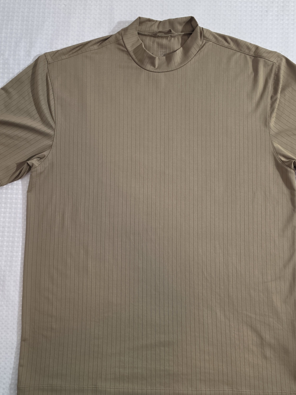 Vintage Nike Golf Ribbed Mock Neck Dri-FIT Shirt  Men's Large - Dark Khaki Brown